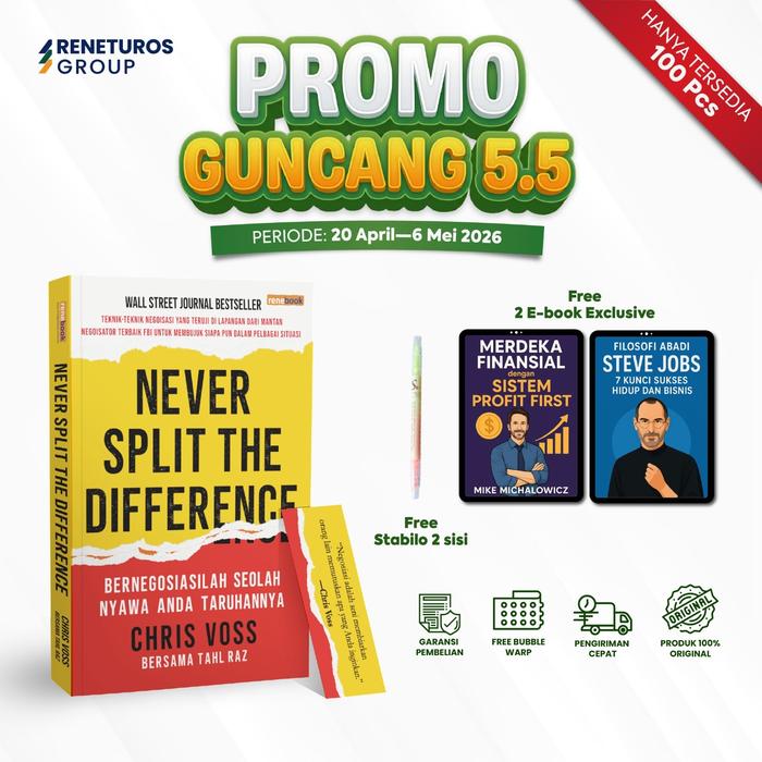 Gambar Renebook Buku Bisnis Never Split The Difference Bernegosiasilah Seolah Nyawa Anda Taruhannya Chris Voss Bersama Tahl Raz Original dari Rene Turos Bookstore Kota Administrasi Jakarta Selatan Tokopedia