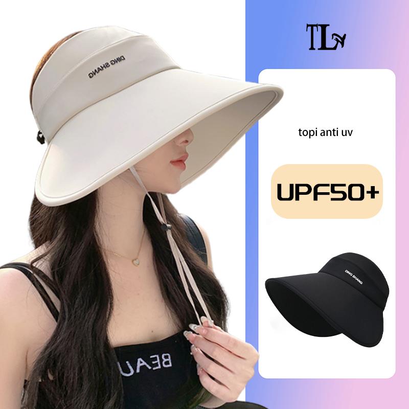 topi anti panas matahari topi wanita  topi anti uv  topi wanita korean style hijab fashion topi lebar pinggirannya besar 1