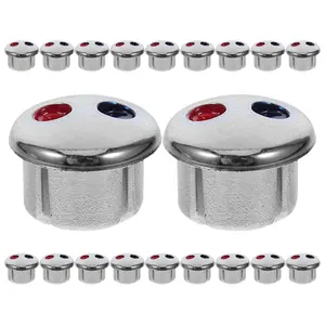 20 PCS Faucet Cap Handles Cold Water Kitchen Tap Sink Bathroom Faucets Parts Knobs Replacement Hot Abs Taps