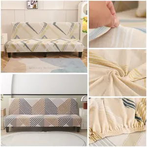 Sarung Sofa Bed Motif Polyester Fiber Elastis Lembut Nyaman Dikulit - Kain