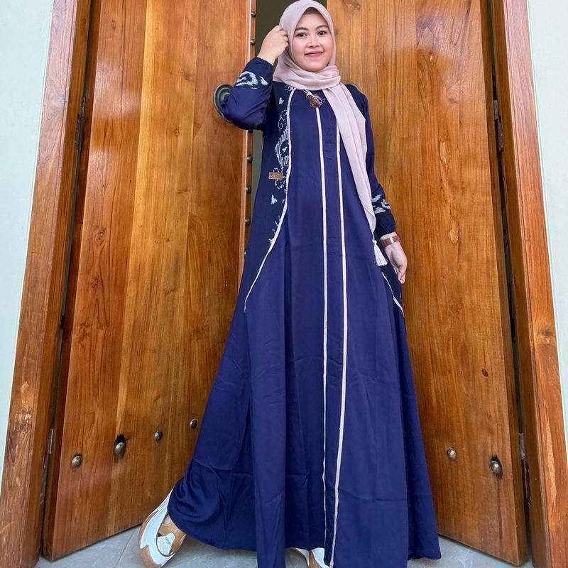 Gamis Amanda Nava Rayon Twill Premium Mix Tenun Troso Random [free Goodie bag dan puoch] 2