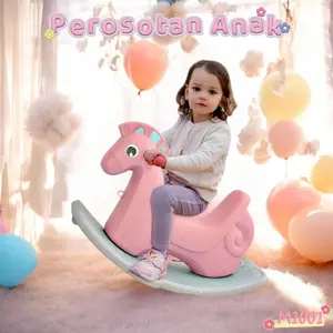 MOLION TOYS SNI Bermain Mainan Kuda Rocking Horse – Kuda Mainan Edukasi Anak, Kuda-Kudaan Ayun Jungkat-Jungkit, Standar LX, Aman & Nyaman untuk Balita
