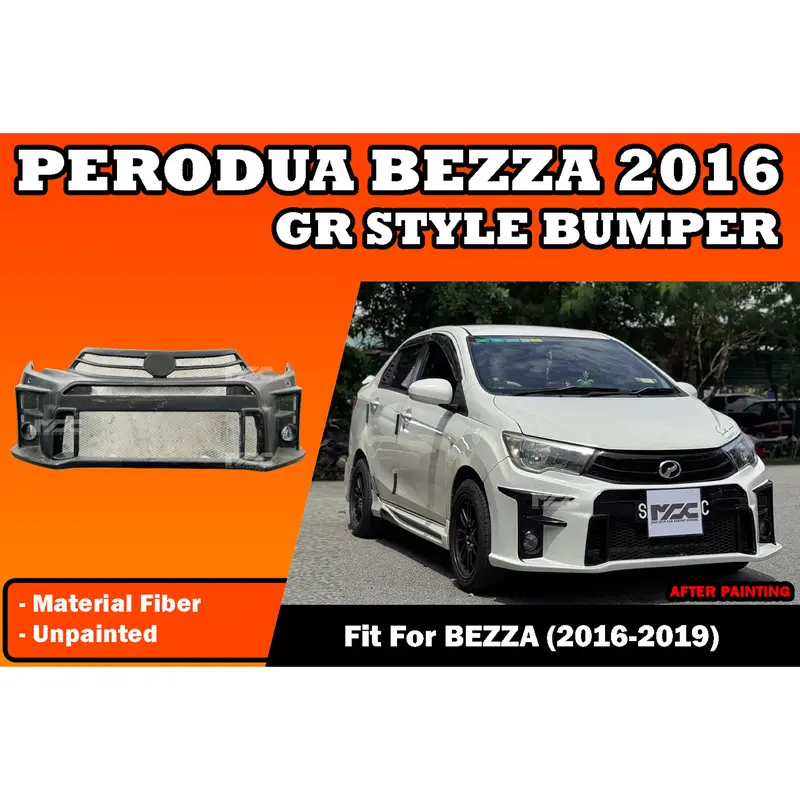 PERODUA BEZZA 2016-2019 GR FRONT BUMPER DEPAN GR STYLE FOR BEZZA ...