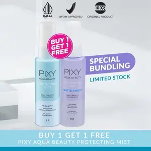 PIXY Aqua beauty Protecting Mist Matte Finish 60ml Setting Spray Facial Mist Beli 1 Gratis 1 Free