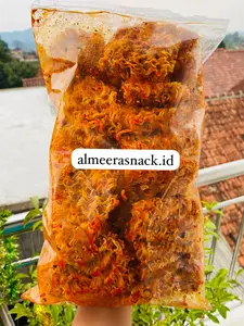 MIE KRIUK/MIE KRITING/MIE KREMES/MIE GORENG PEDAS DAUN JERUK DAN ORIGINAL DAUN JERUK KEMASAN 1KG 500GR 200GR