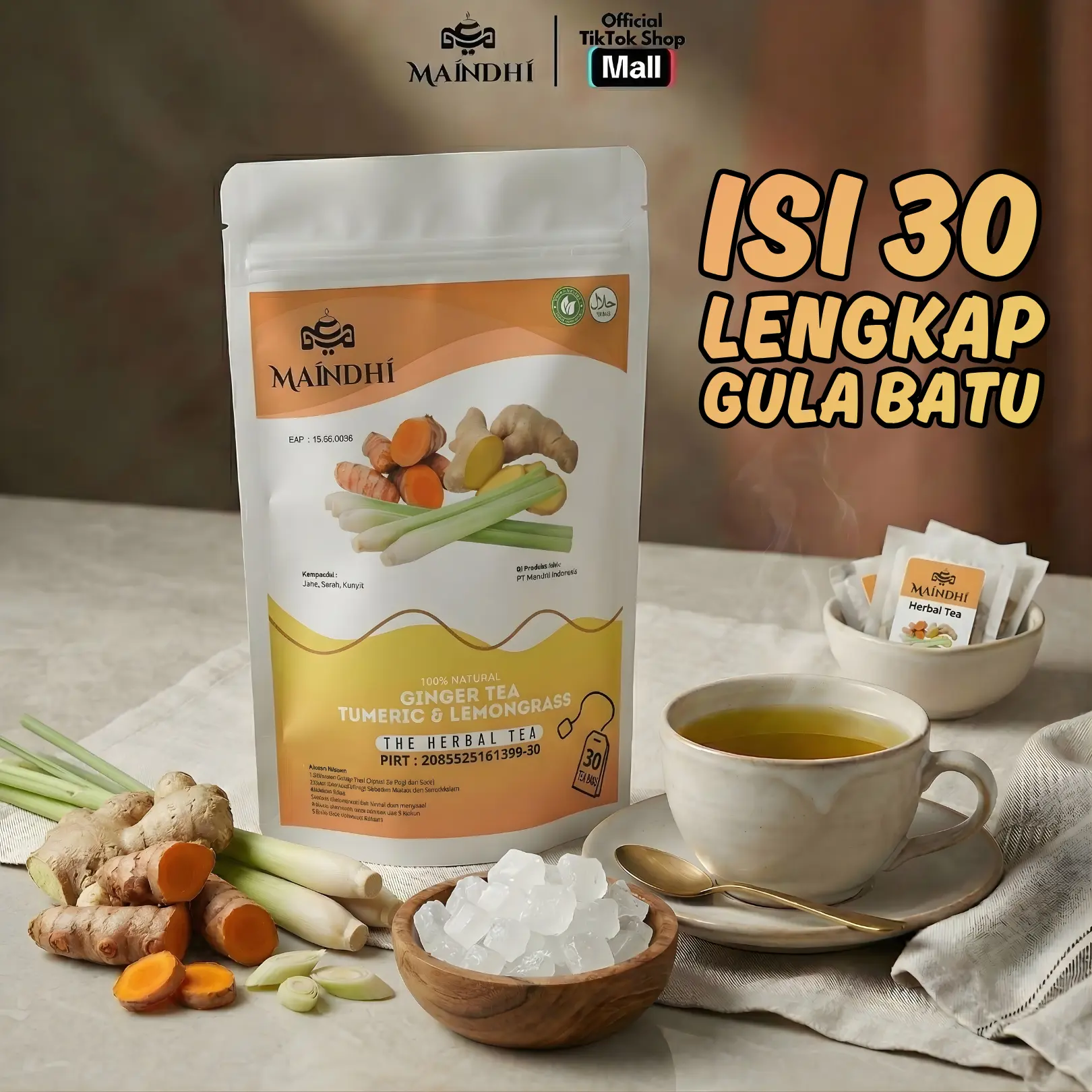 30 Teabag + LENGKAP GULA
