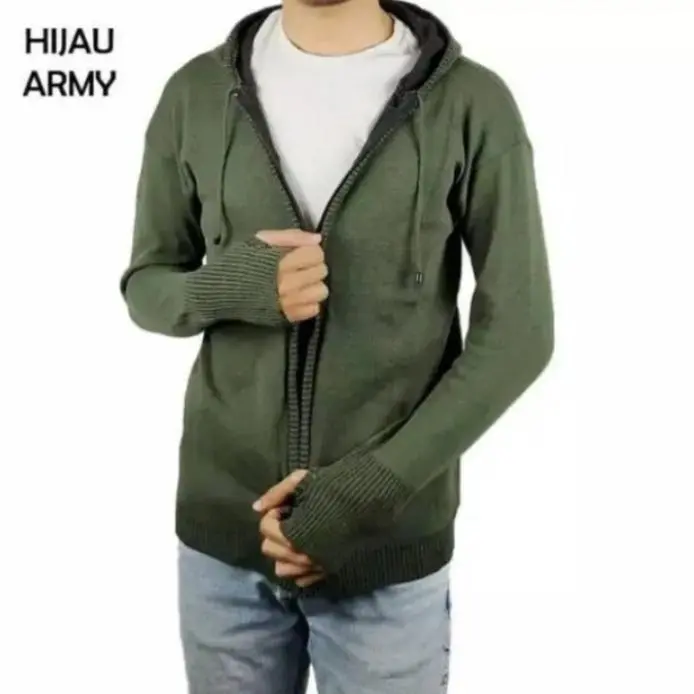 SWEATER RAJUT ARIEL POLOS/ RAJUT BAHAN BAGUS/KUALITAS OK/HARGA MURAH/ Pria Hitam Baju sweater hoodie cowok 3