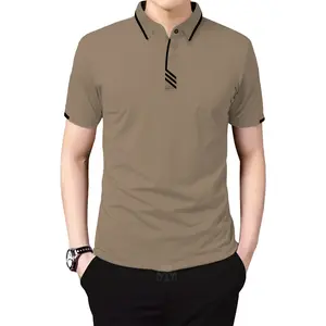 Kaos Kerah Pria DPL Combed 24s Tebal Adem Kancing Tertutup