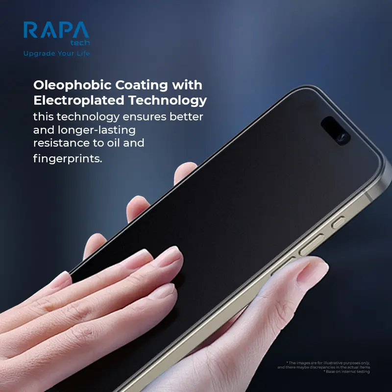 RAPA tech Premium Tempered Glass for iPhone 16/ 15/ 14/ 13/ 12/ 11/ XR/ 16+/15+/ 16pro/ 15pro/ 13pro/ 12pro - Instant Fit Easy Fit Premium Screen Protector Clear Privacy Easy Installation in 5 Sec 6