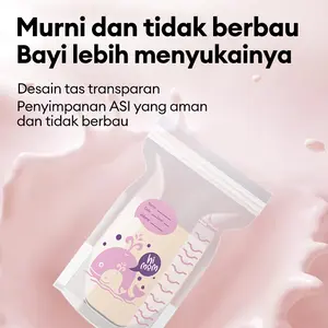 ENOL 90pcs/30pcs -Plastik Kantong ASI Breast Milk Kemasan 150/250ML BPA Free 30pcs Breastmilk Storage Bag Segel Lapisan Ganda Anti Bocor Bahan LDPE Aman Sehat untuk Penyimpanan Newborn Bayi