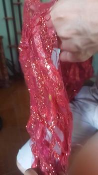 Product Review of Lace Fur Glitter One Shoulder Dress Wanita Evening Formal from A**I 0