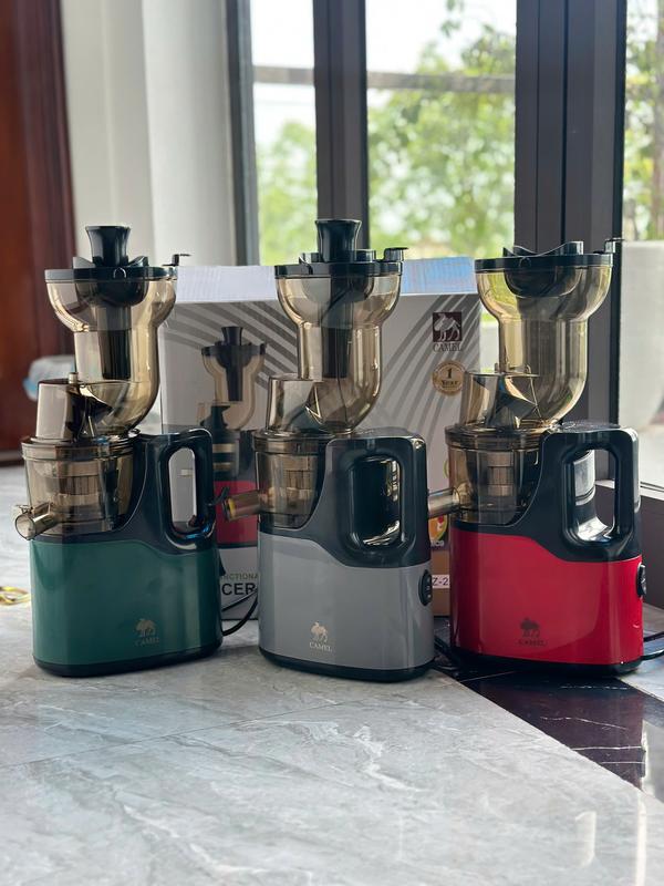 MÁY ÉP CHẬM CAMEL( Mẫu Mới cổ to ) - Màu Đỏ, Xám, Xanh -  ĐIỆN ÁP 220V CÔNG SUẤT 200W - BẢO HÀNH 12 THÁNG