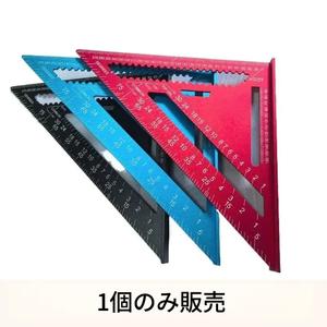12インチアルミ合金製三角定規 正確な木工計測用 角度プロトラクターとメートル目盛り付き 耐久性の高い金属構造 精密測定に適した多機能木工ツール 3色選択可能