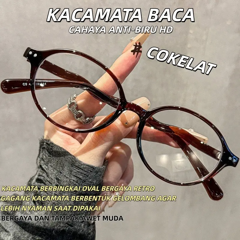 【COD】 Kacamata baca Kacamata PLUS Fashion Korea Radiasi Blueray Frame Wanita Anti radiasi biru anti Radiasi  kacamata  baca 6007