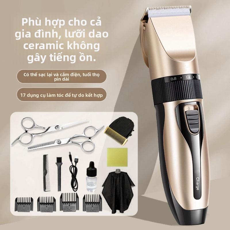 Máy cắt tóc điện có thể sạc lại, tông đơ điện, sản phẩm chính hãng dành cho…