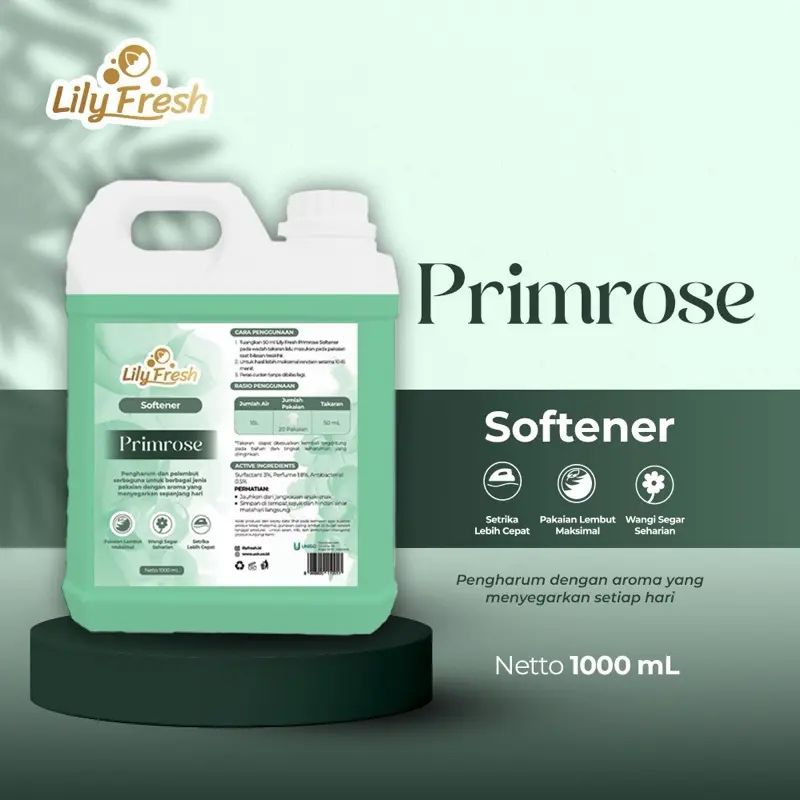 Lily Fresh Softener Pelembut Pewangi Pengharum Pakaian Laundry 1 Liter Pelembut Pakaian Laundry Anak 3