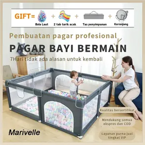 Marivelle Pagar Bayi Bermain Mandi Bola Anak Pembatas Kasur Pagar Mainan Anak Playground Anak