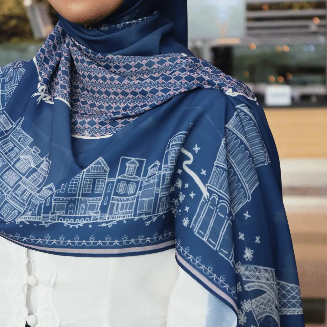 Voyage, Globetrotter Series | Premium Chiffon Shawl | 200cm x 70cm