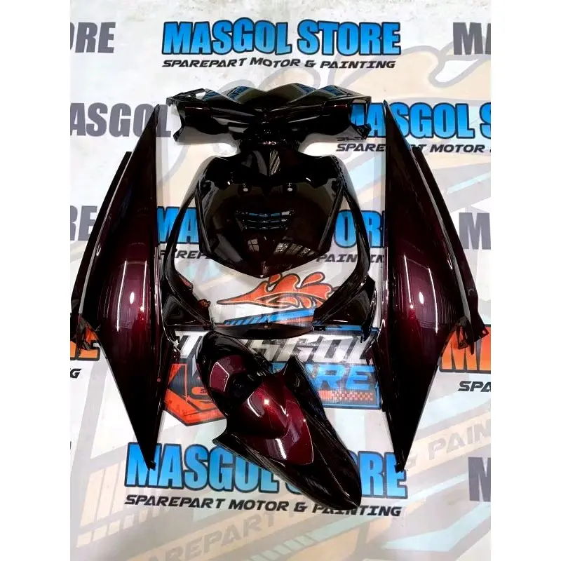 Cover Full Body Halus Beat Karbu Monlight Red Spakbor Bawah 2008 - Cat Duco Tahan Lama - Motorcycle ABS Berkualitas Tinggi