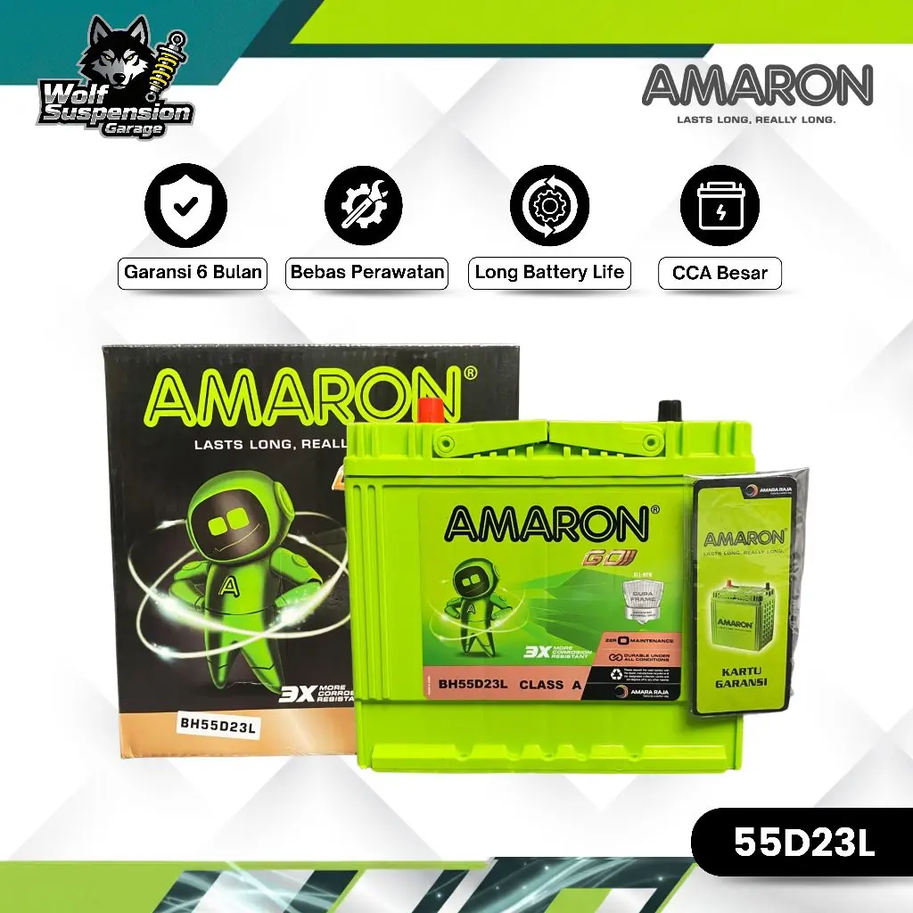 Amaron GO Aki Mobil KIA Sportage 55D23L 12V / 60Ah Aki Kering