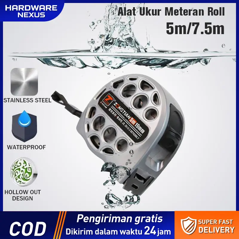 7.5m NEW Alat Ukur Meteran Roll ABS 5m/7.5m Panjang Ketebalan Baja Tahan Karat / Meteran Pengukur Kelas Industri Presisi Tinggi