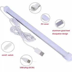 LAMPU NEON LED 35cm 37Cm 37cm USB PORTABLE EMERGENCY Lampu Neon Panjang Strip Tabung POWERBANK recharge