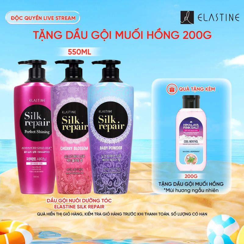 [Elastine  Official] Dầu gội nuôi dưỡng tóc Elastine Silk repair 550ml