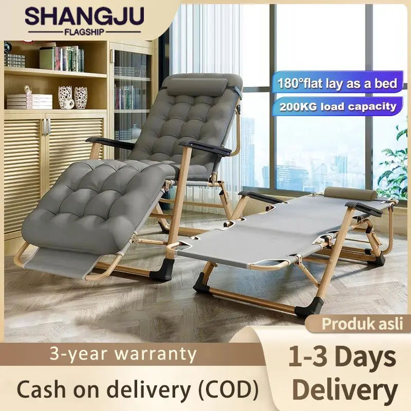 Rollaway bed Home outdoor office recliner Oxford cloth with mattress 300kg load-bearing single rollaway bed daybed adjustable bedframe folding bed gamingchair memory foam