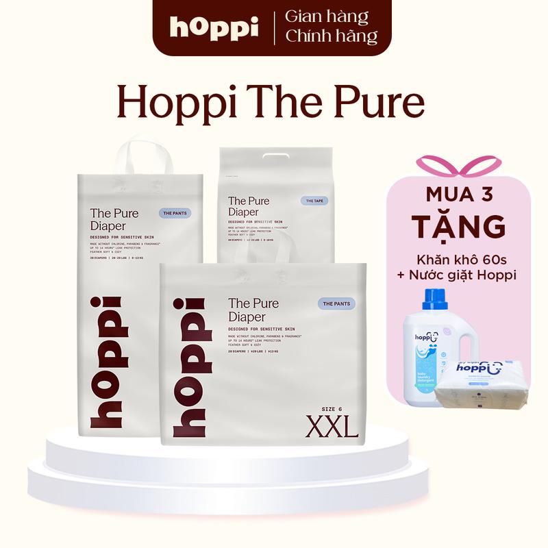 Tã/Bỉm Dán & Quần Hoppi The Pure - Tiêu Chuẩn An Toàn Da Y TẾ