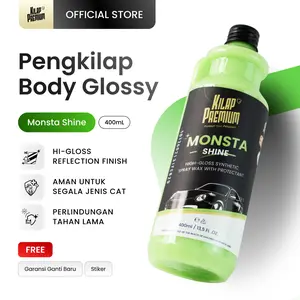 Monsta Shine | Kilap Premium - Pengkilap Body Motor Mobil Helm Glossy, Sealant Semi Coating Wax Paint, Pengkilap Cat Motor Mobil, Efek Daun Talas Car