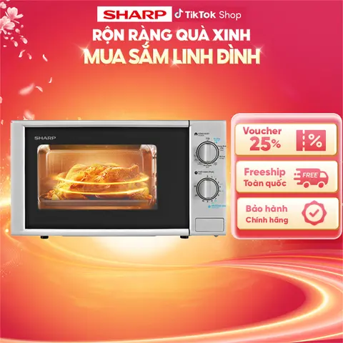 Lò vi sóng có nướng Sharp R-G228VN-SL - 20L - Hàng chính hãnġ bảo hành 12 tháng