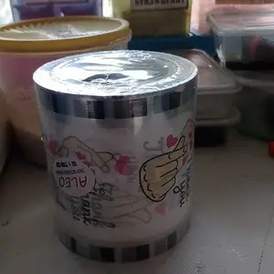 Plastik Roll LID Cup Sealer Press isi 2000pcs / Tutup Segel Gelas Minum / Tutup Minuman / Seal Cup Polos / Tutup Minuman Vacuum