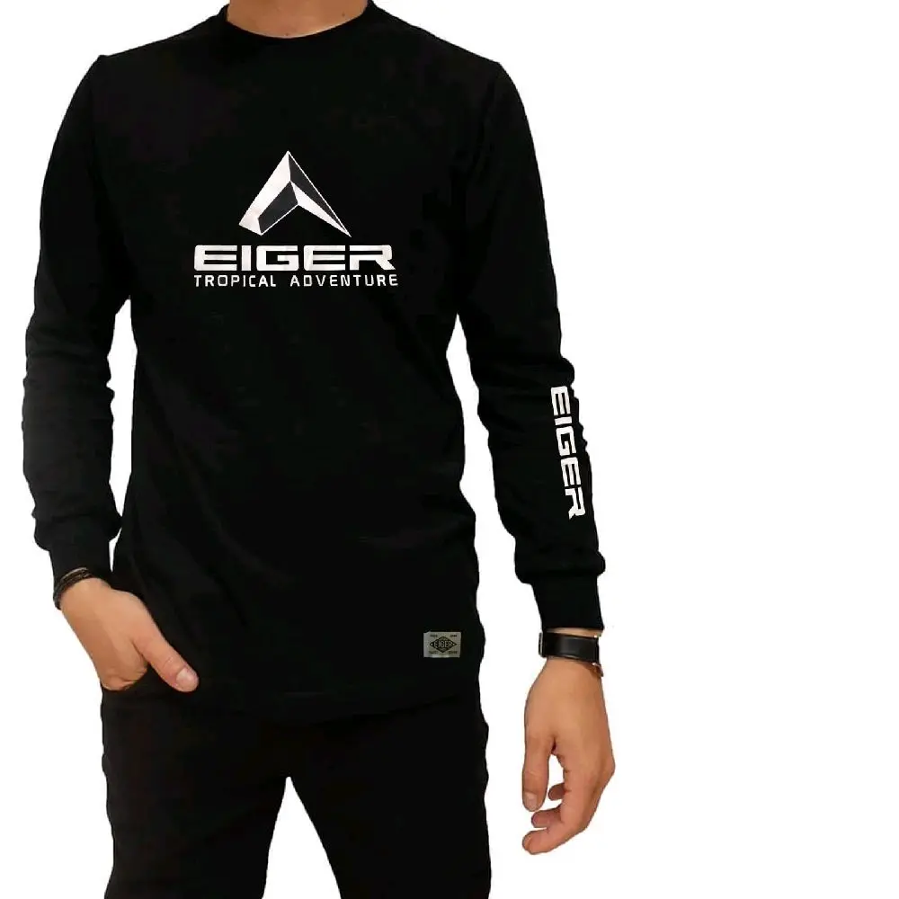 Kaos Lengan Panjang Pria/Longsleeve Katun Combed Premium/Atasan Lengan Panjang Pria/Kaos Pria Size Kumplit/ Baju Distro Motif Keren Oblong