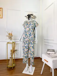 PAJAMAS SHEILA PENDEK PIYAMA BAJU TIDUR ONE SET SHEILA RAYON PREMIUM BY SHAFIRA Busui Celana Kancing Kerah