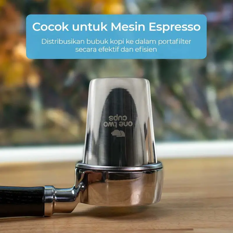 One Two Cups Dosing Cup Portafilter Espresso Machine Stainless 58mm - YXA046 3