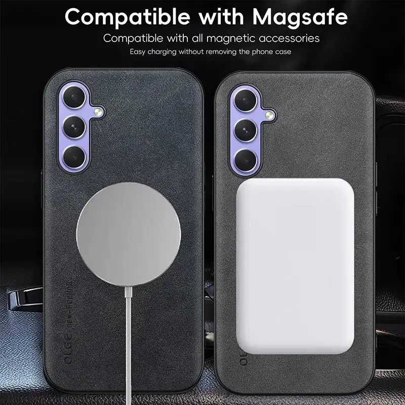 Soft Case Infinix Note 40s Leather Magnetic Support Magsafe Wireless Charging 6
