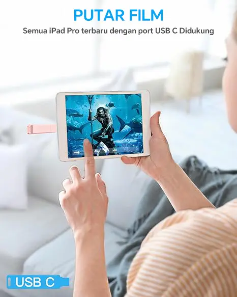 TYPE-C Flashdisk USB 128gb Kecepatan Tinggi, Driver Flash Logam USB 256gb 512gb 1tb 2tb, USB Flash Drive Untuk IOS/ Android Dan Perangkat Lainnya 6