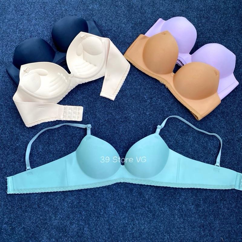 Combo 3 Áo Lót Su Trơn Viền Ren Đẹp Mắt Áo Ngực Nữ Không Gọng Đệm Bàn Tay 3cm Màu Sắc Đa Dạng