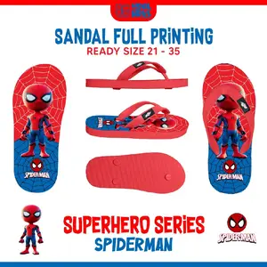 Sandal Jepit Anak Tema Superhero Series / Spiderman / Sandal Full Printing / Fashion Anak