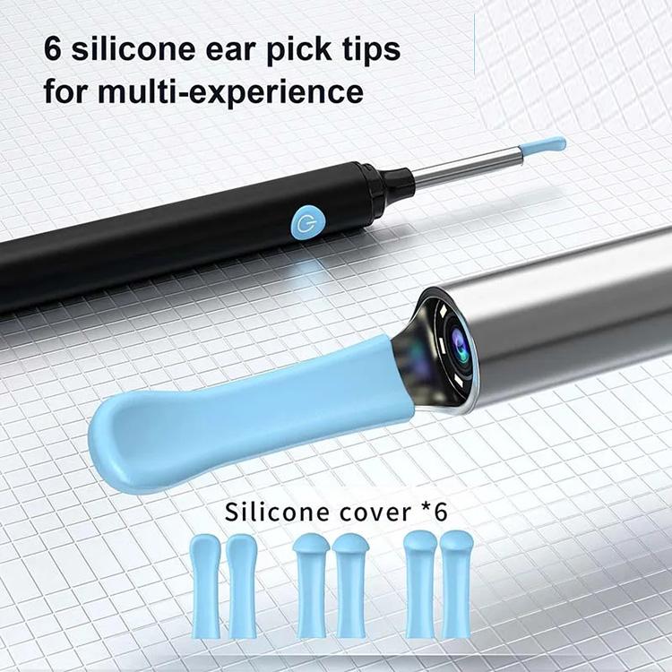 Product Introduction of Smart Visual Ear Pick Safe Silicone Spoon  Dual Lens WiFi Borescope Inspection Camera 5MP Waterproof Snake Pipe Camera Wireless Industry Endoscope For Car Android IOS  Health Care Tool Gentle Wax 12