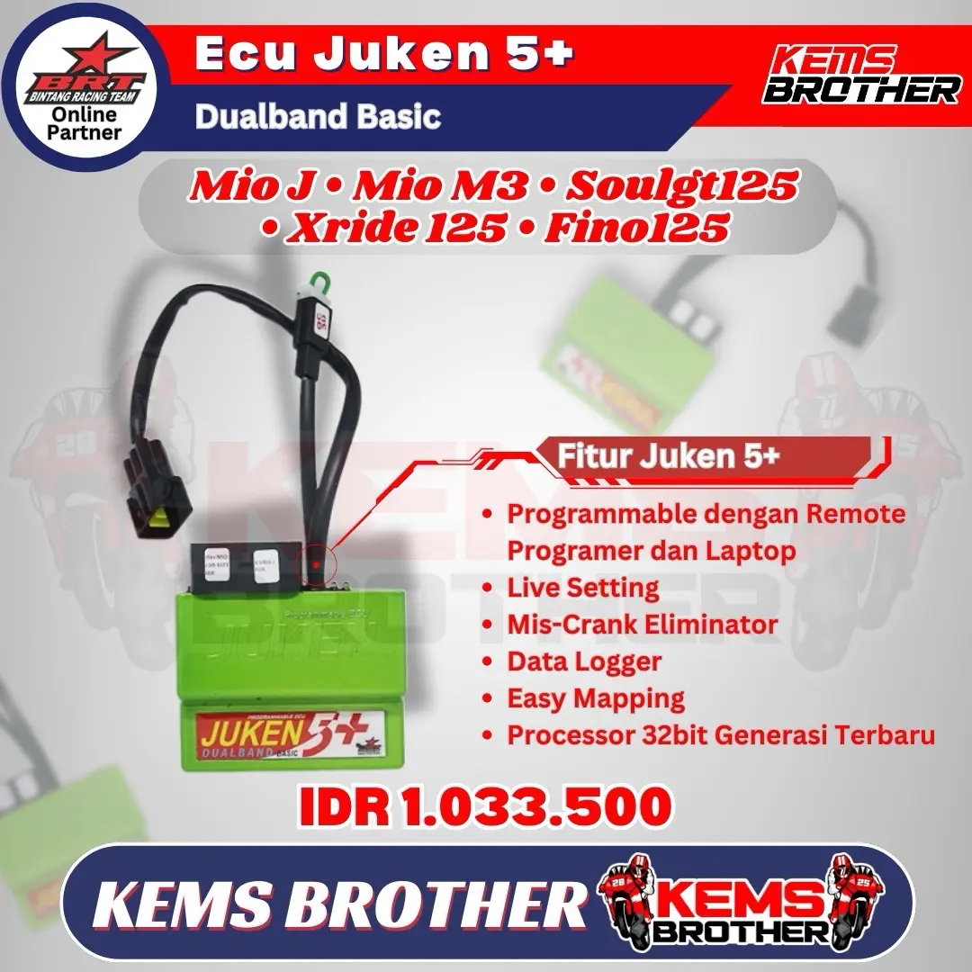 ECU Juken 5+ Dualband basic Original BRT MIO J M3 SOULGT125 XRIDE125 FINO125 MIO GEAR125 FREEGO