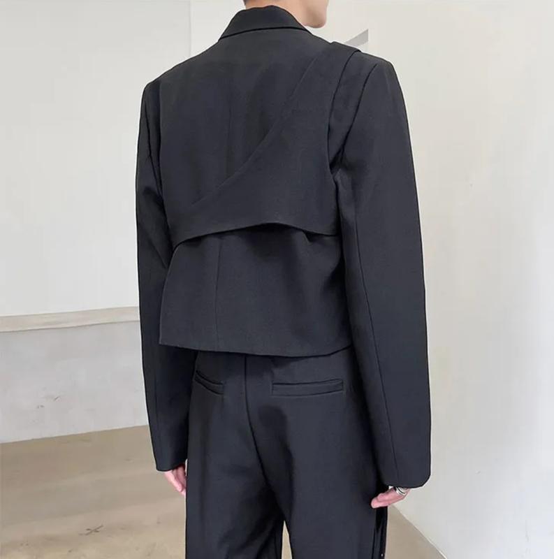 blazer 2in1 harajuku korean style keren Tangan Panjang 3