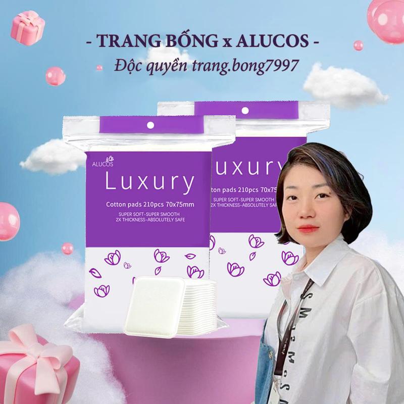 Trang.bong7997 ĐỘC QUYÊN Combo 2 3 Gói Bông tẩy trang Alucos Luxury 210 miếng gói