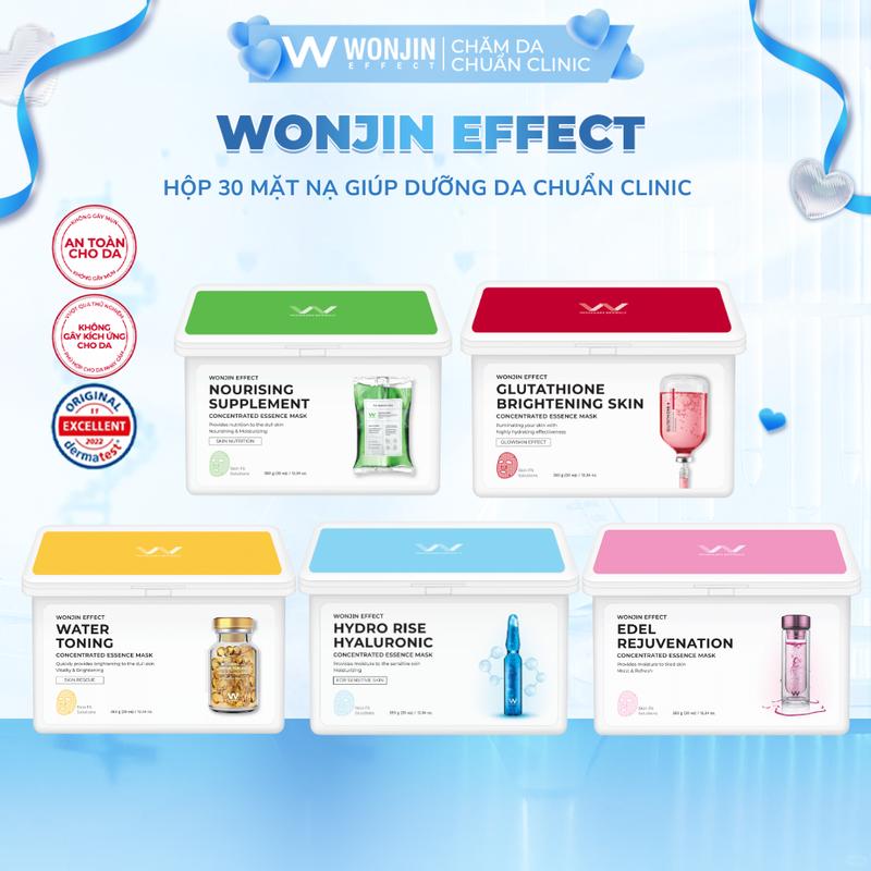 Super Deal Hộp 30 Mặt Nạ Giúp Dưỡng Da Chuẩn Clinic Mỗi Ngày WonJin Effect Mask 350g hộp 30 Mask