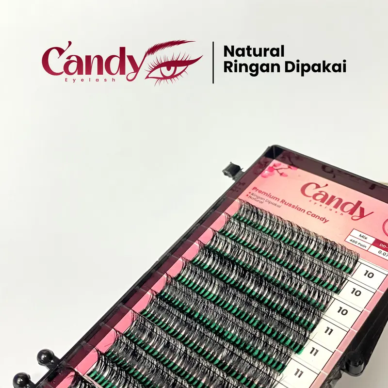 CANDY EYELASH BULU MATA DD - CURL RUSSIAN 9MM - 14MM DAN MIX Bulumata Waterproof 3