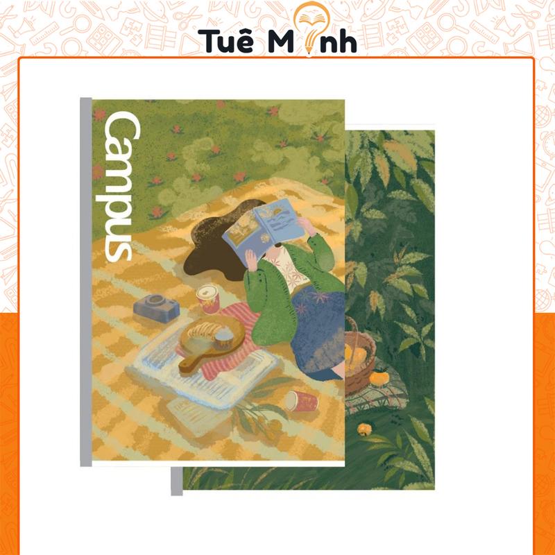 Vở Kẻ Ngang Healing 120 trang Campus BHEA120 sổ may dán gáy B5 70gsm 