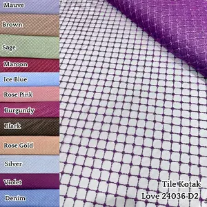 Tile Kotak Love 24036 D2 (lebar 130cm) coxok untuk atasan, kebaya, atau dress Pakaian