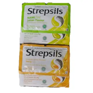 Permen STREPSILS permen Lemon membantu melegakan tenggorokan isi 8 Butir per pcs Candy