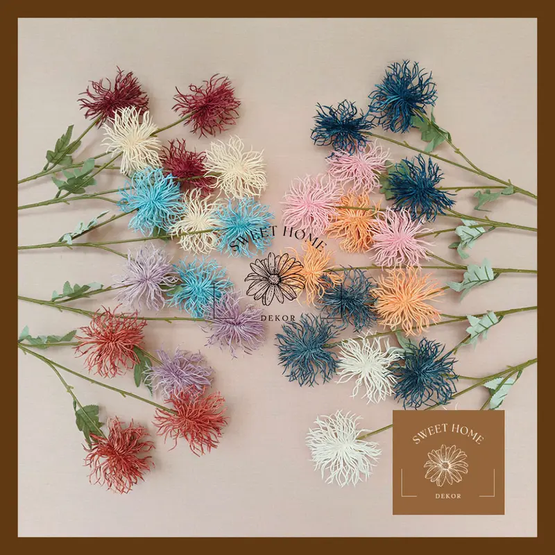 Artifical Urchins K3 Artificial Flower Bunga Palsu Dekorasi Wedding Bunga Plastik Buatan Palsu Hiasan Dekorasi Pernikahan Pelaminan Artifisial 0