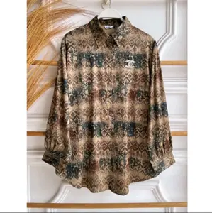 KEMEJA ARMANY SILKY ABSTRAK FULL KANCING By BaLila